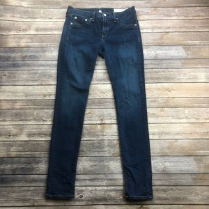 Rag & Bone Mid-Rise Dark Wash Skinny Jeans